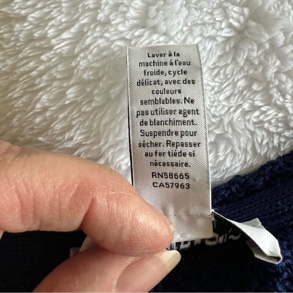 Nordstrom Cardigan Sweater Women One Size Navy Blue Hooded Oversized - Picture 4 of 5